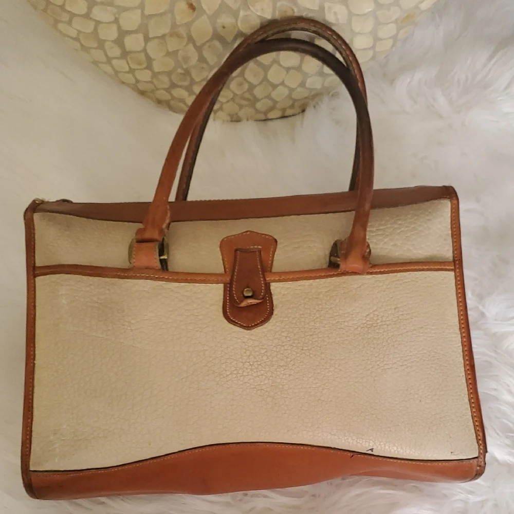 Dooney & Bourke Cream and Brown Satchel - Picture 4 of 16